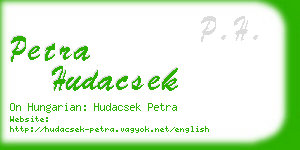 petra hudacsek business card